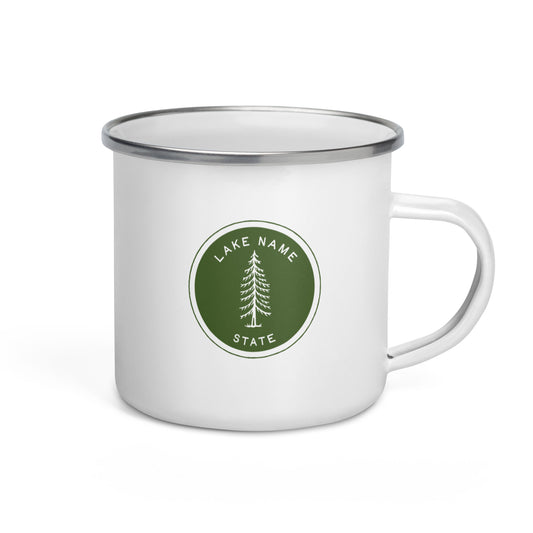 Tall Tree Custom Lake Enamel Mug