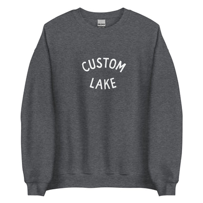 Classic Arch Logo Custom Lake Unisex Crewneck Sweatshirt