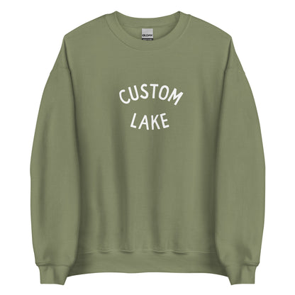 Classic Arch Logo Custom Lake Unisex Crewneck Sweatshirt