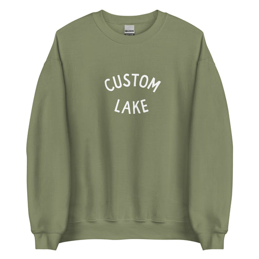 Classic Arch Logo Custom Lake Unisex Crewneck Sweatshirt