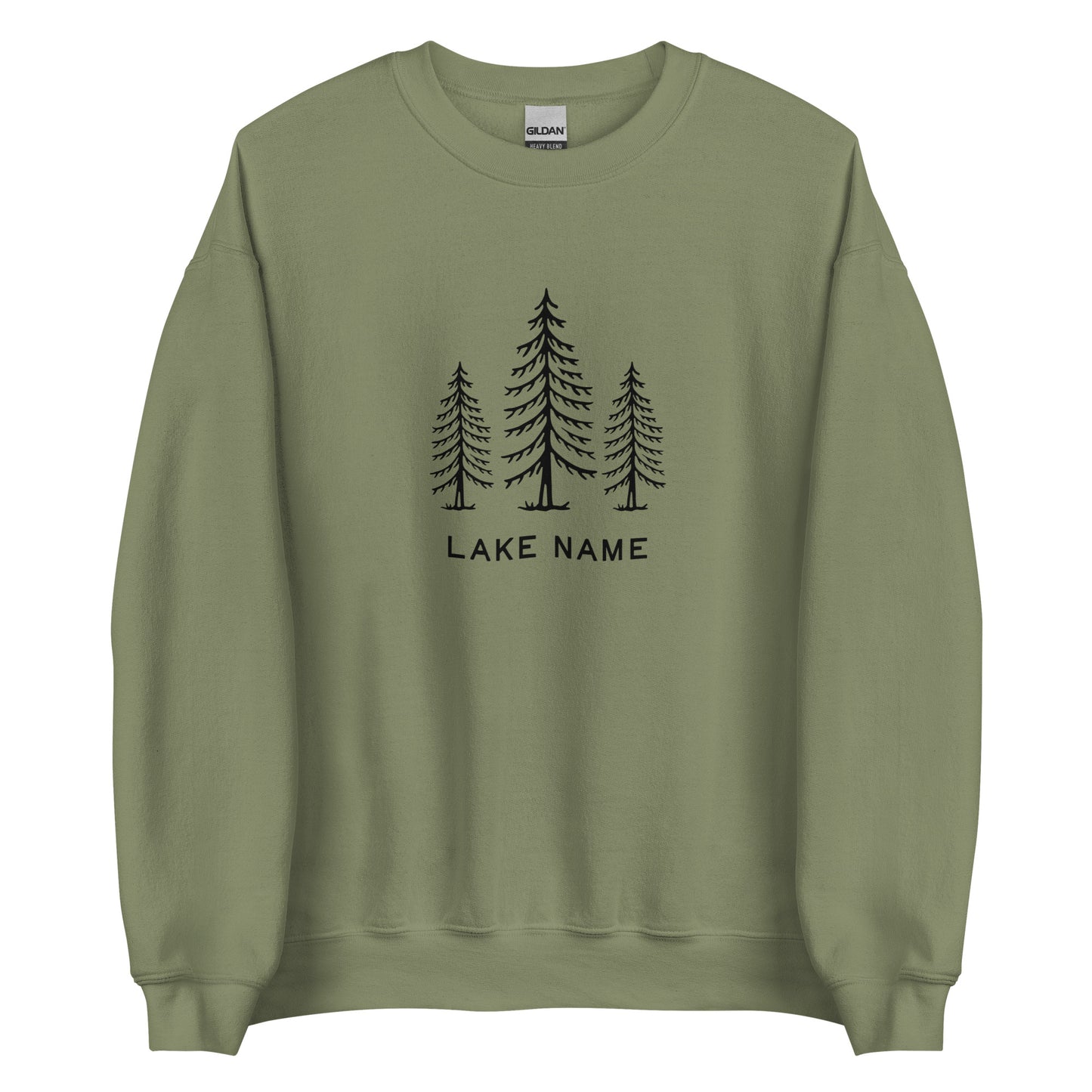 Three Trees Logo Custom Lake Unisex Crewneck Sweatshirt