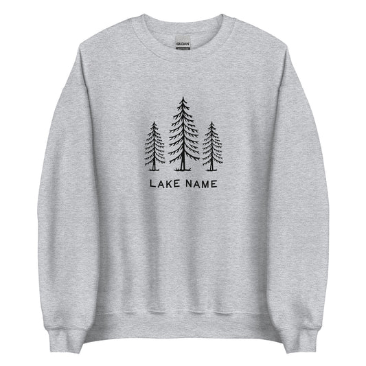 Three Trees Logo Custom Lake Unisex Crewneck Sweatshirt