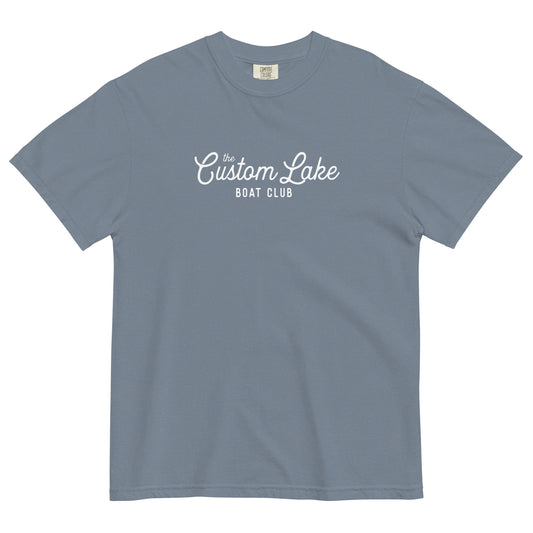 Boat Club logo Custom Lake Unisex Garment-Dyed Heavyweight T-shirt