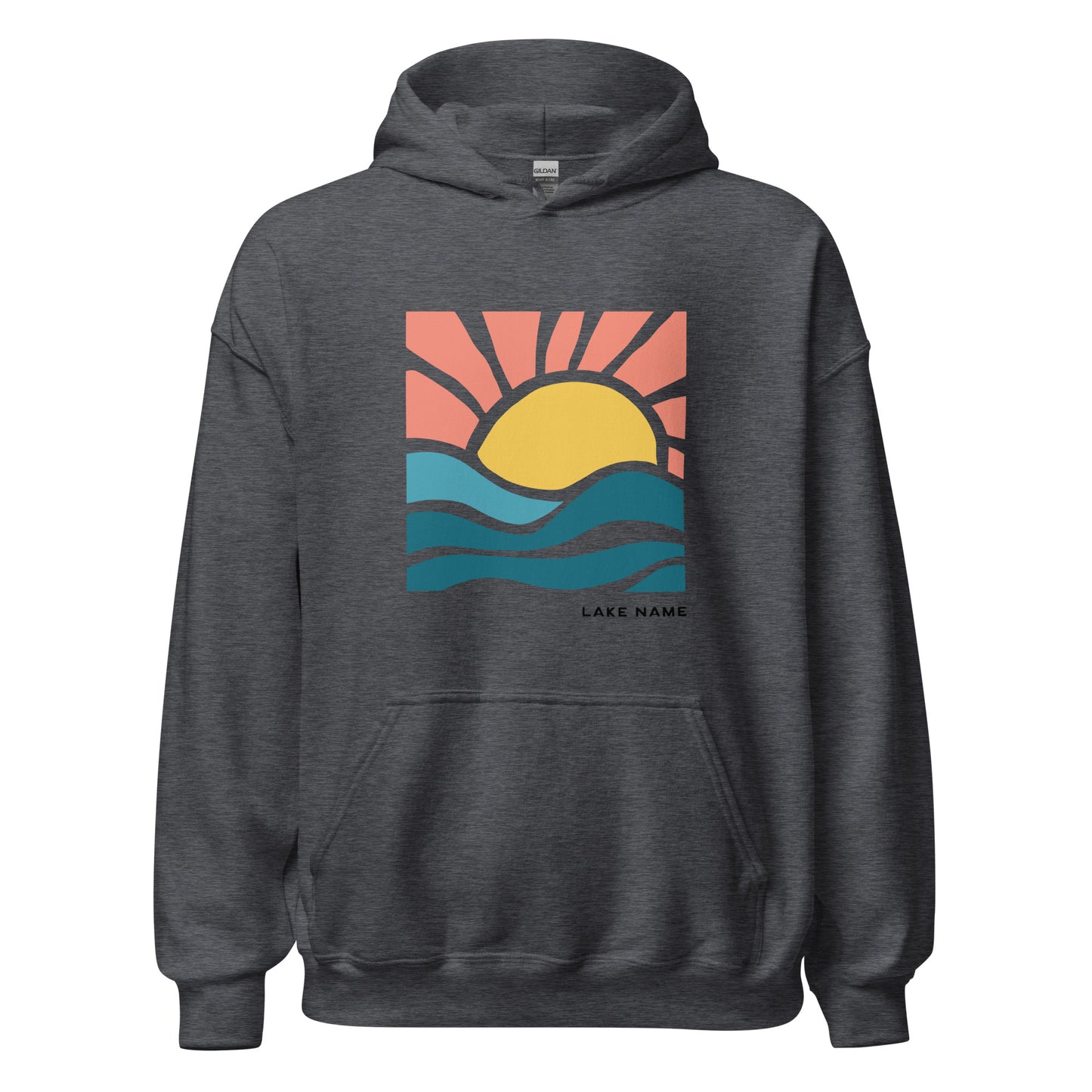 Pink Sky logo Custom Lake Hoodie