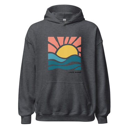 Pink Sky logo Custom Lake Hoodie