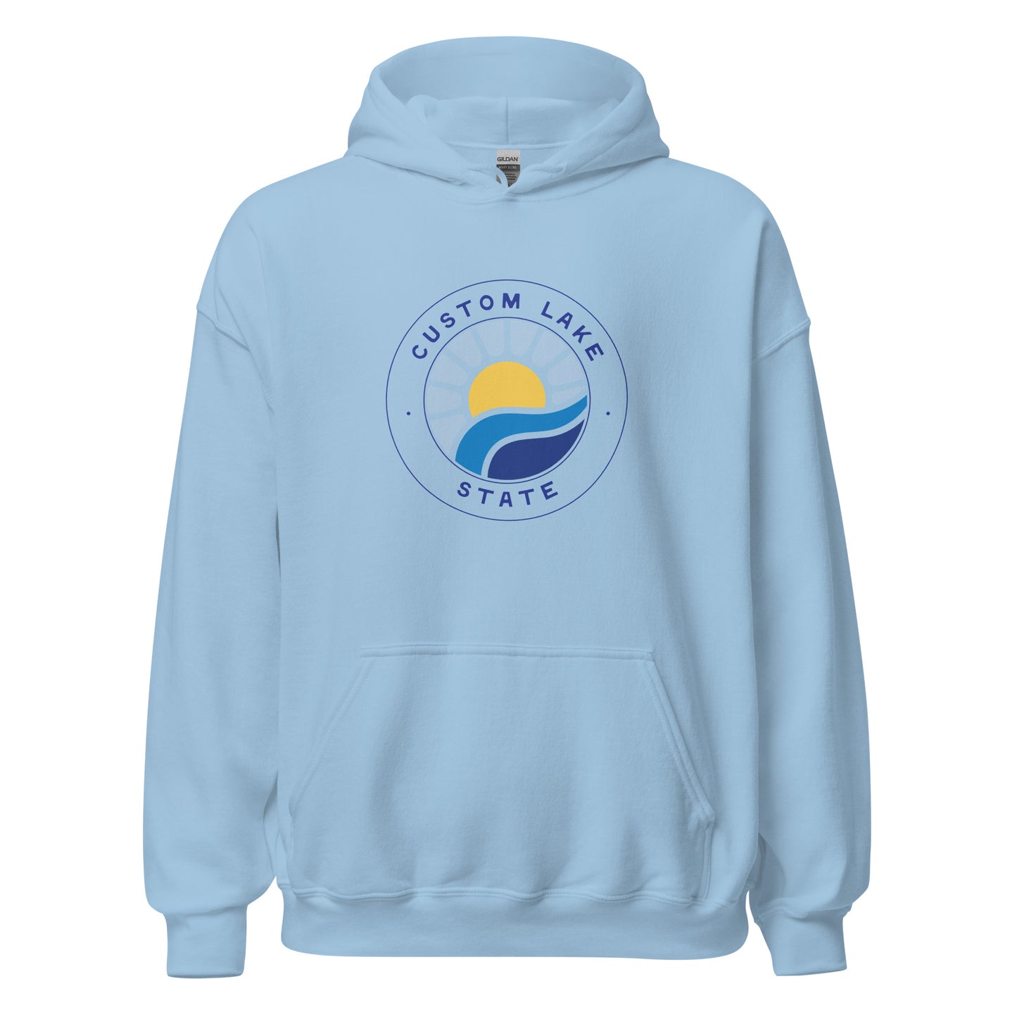 Waves Logo Custom Lake Hoodie