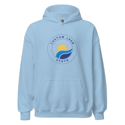 Waves Logo Custom Lake Hoodie