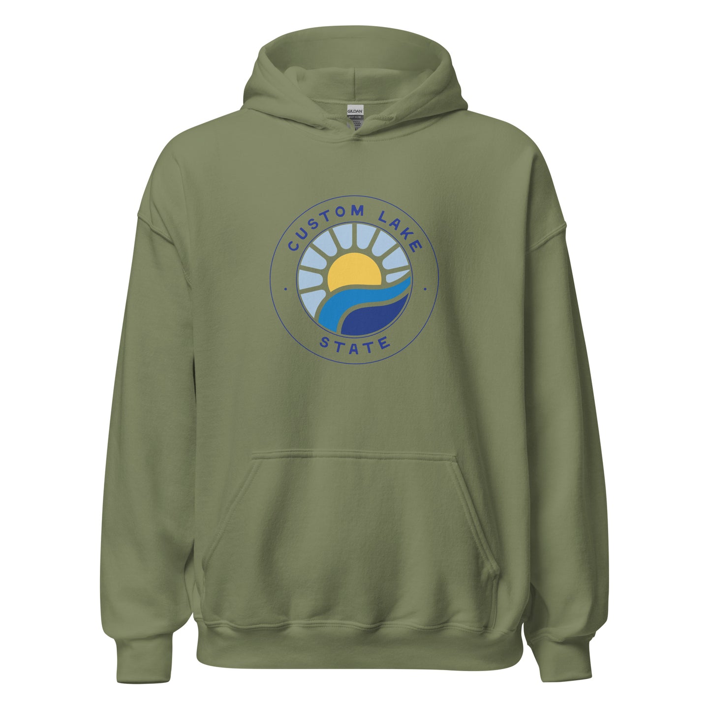 Waves Logo Custom Lake Hoodie