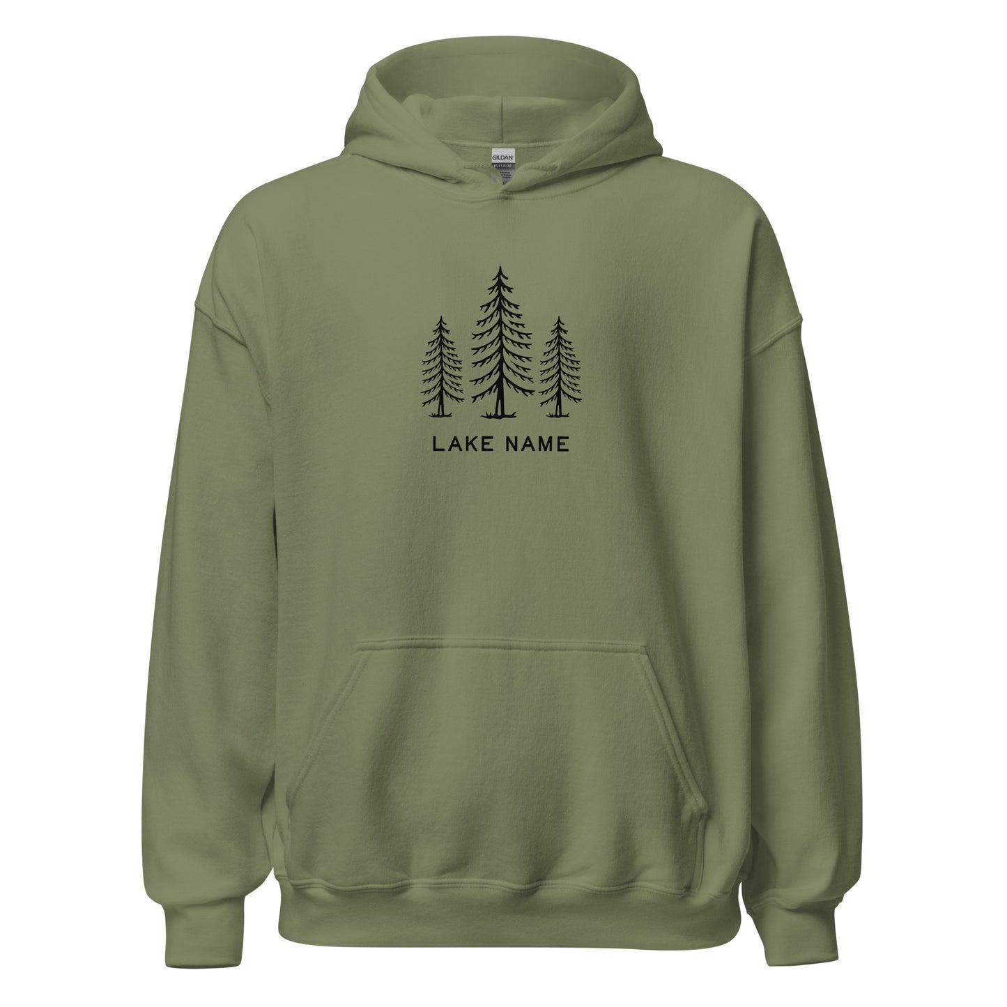 Three Trees Logo Custom Lake Unisex Hoodie