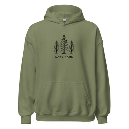 Three Trees Logo Custom Lake Unisex Hoodie