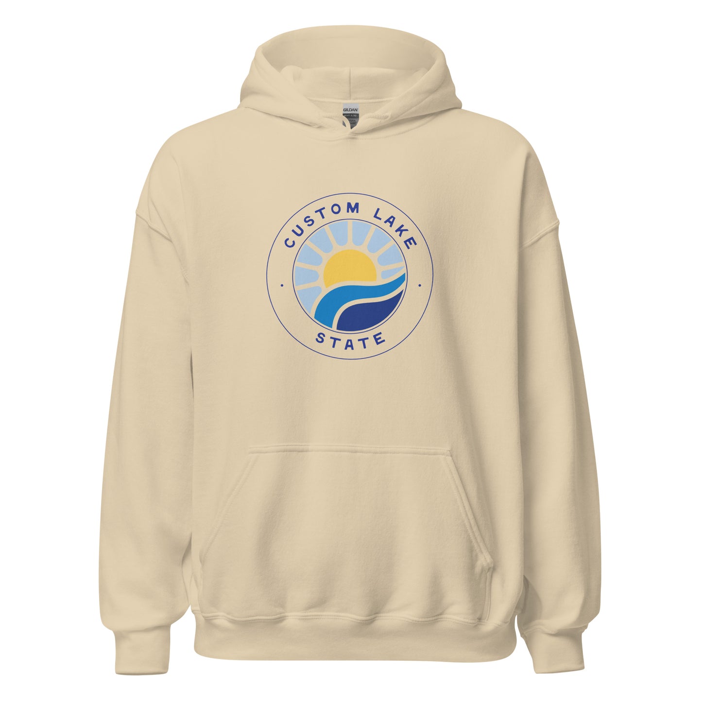 Waves Logo Custom Lake Hoodie