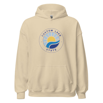 Waves Logo Custom Lake Hoodie