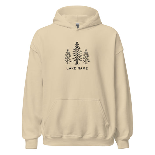 Three Trees Logo Custom Lake Unisex Hoodie