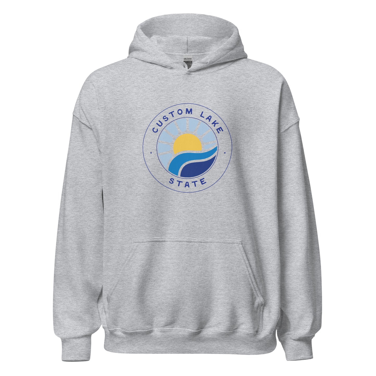 Waves Logo Custom Lake Hoodie