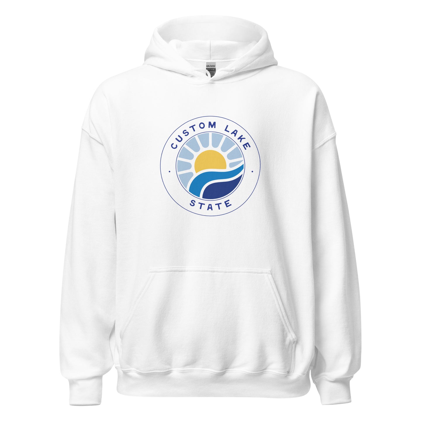 Waves Logo Custom Lake Hoodie