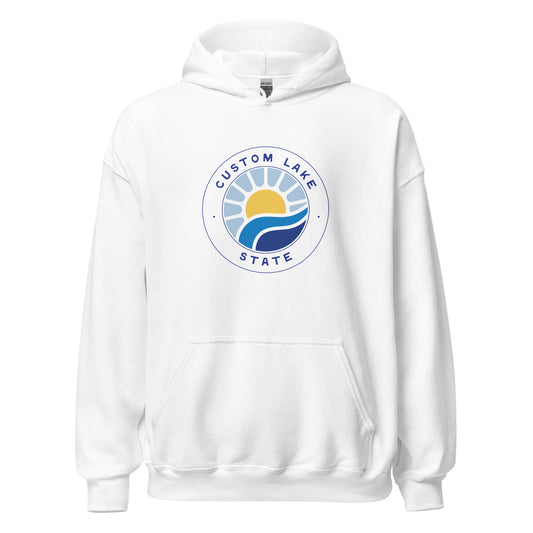 Waves Logo Custom Lake Hoodie