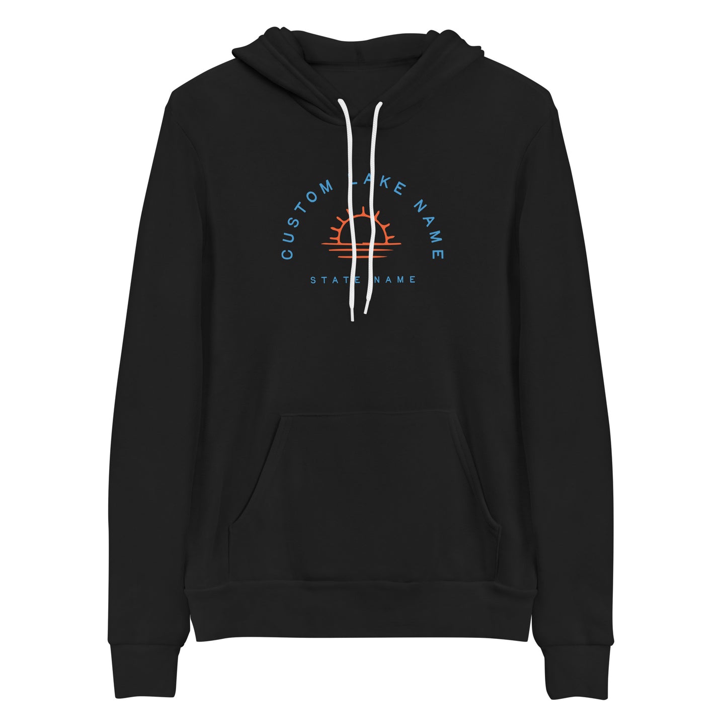 Sunset Logo Custom Lake Premium Unisex Hoodie