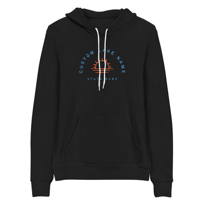 Sunset Logo Custom Lake Premium Unisex Hoodie