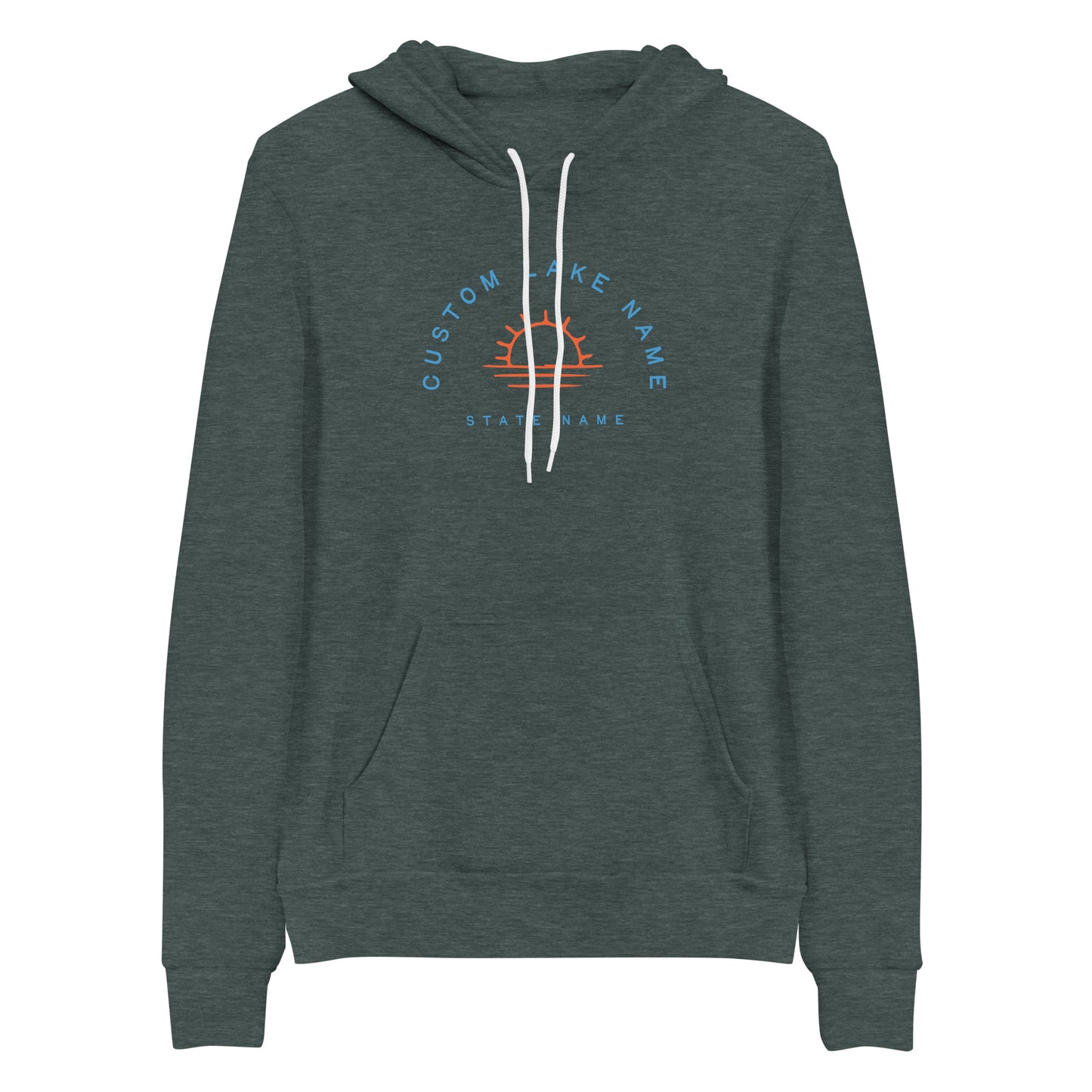 Sunset Logo Custom Lake Premium Unisex Hoodie