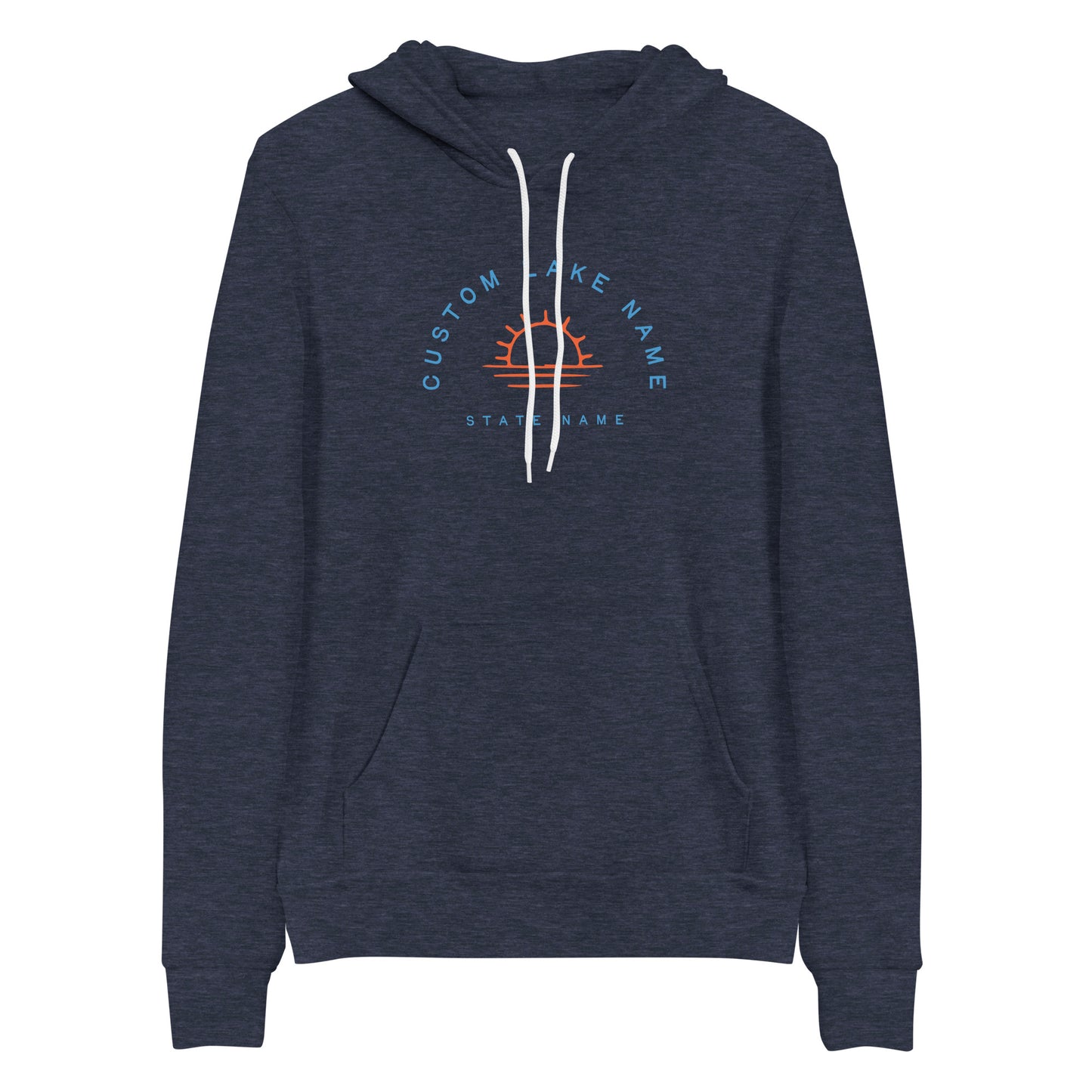 Sunset Logo Custom Lake Premium Unisex Hoodie