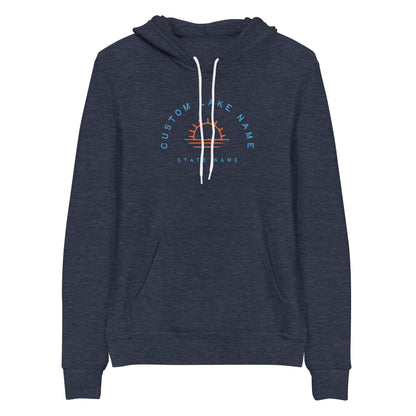 Sunset Logo Custom Lake Premium Unisex Hoodie