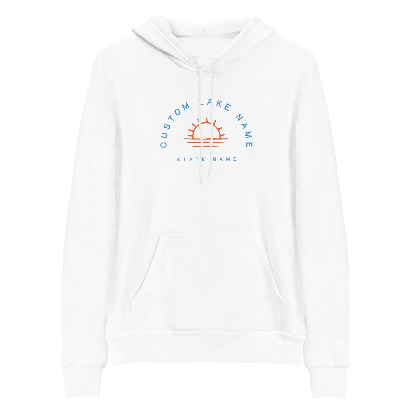 Sunset Logo Custom Lake Premium Unisex Hoodie