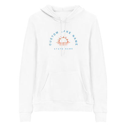 Sunset Logo Custom Lake Premium Unisex Hoodie