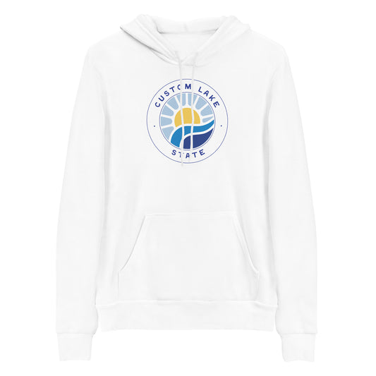 Blue Waves Lake Logo Custom Premium Hoodie