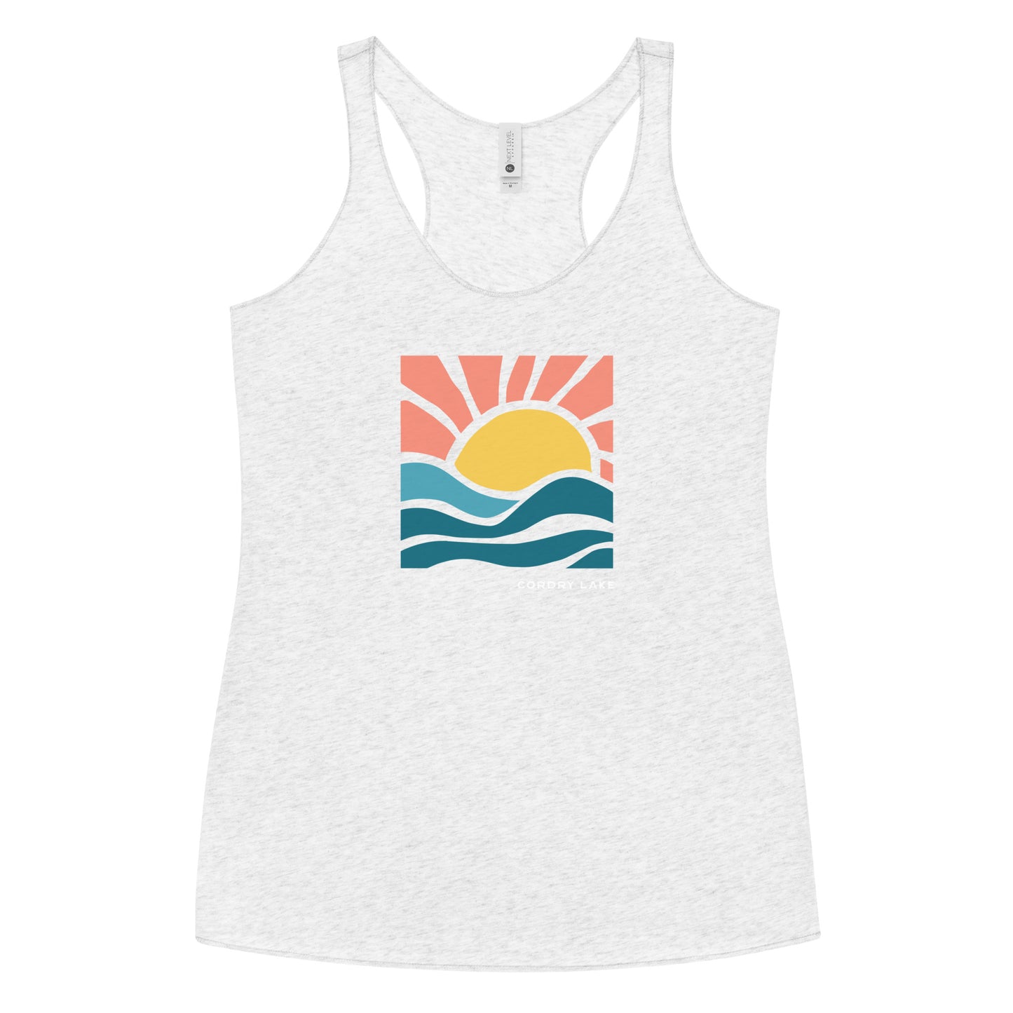 Pink Sky Custom Lake Logo Women's Racerback Tank
