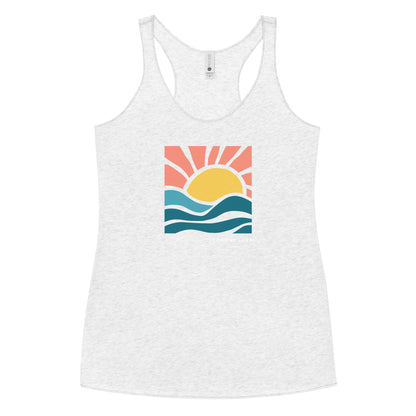 Pink Sky Custom Lake Logo Women's Racerback Tank