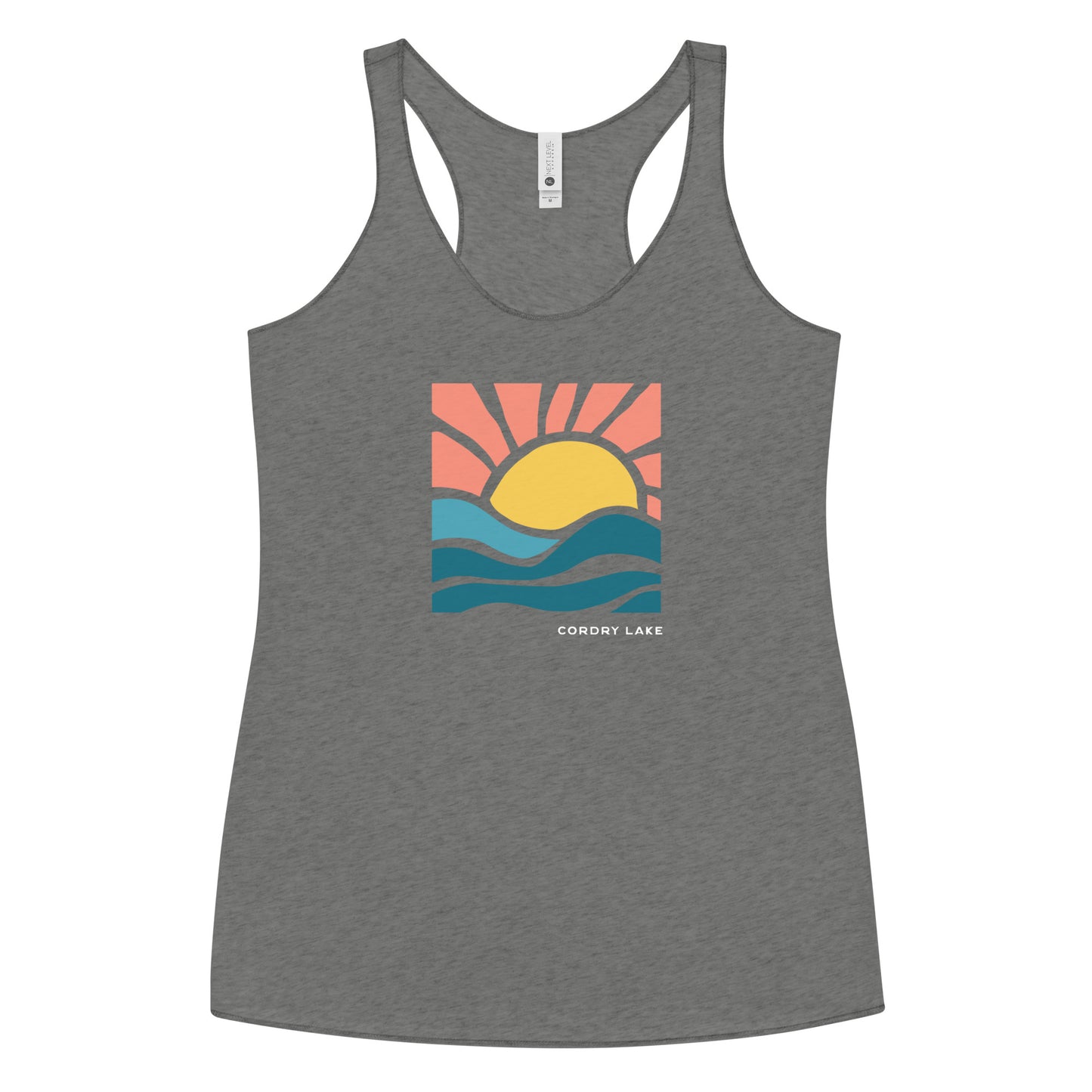 Pink Sky Custom Lake Logo Women's Racerback Tank