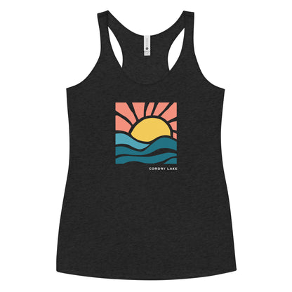 Pink Sky Custom Lake Logo Women's Racerback Tank