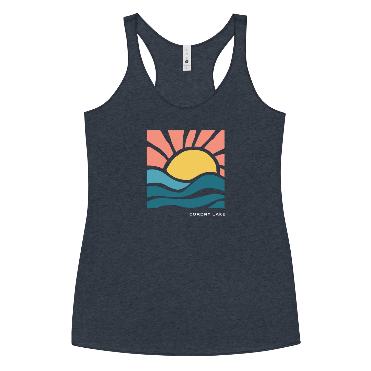 Pink Sky Custom Lake Logo Women's Racerback Tank
