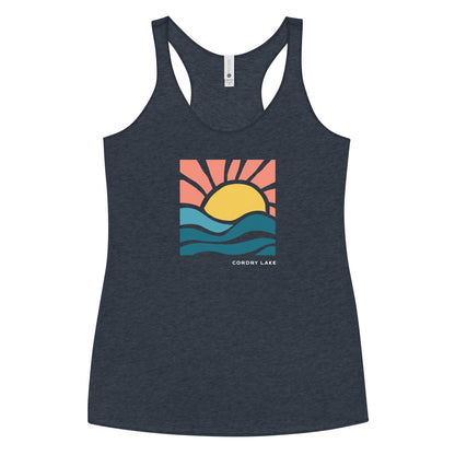 Pink Sky Custom Lake Logo Women's Racerback Tank