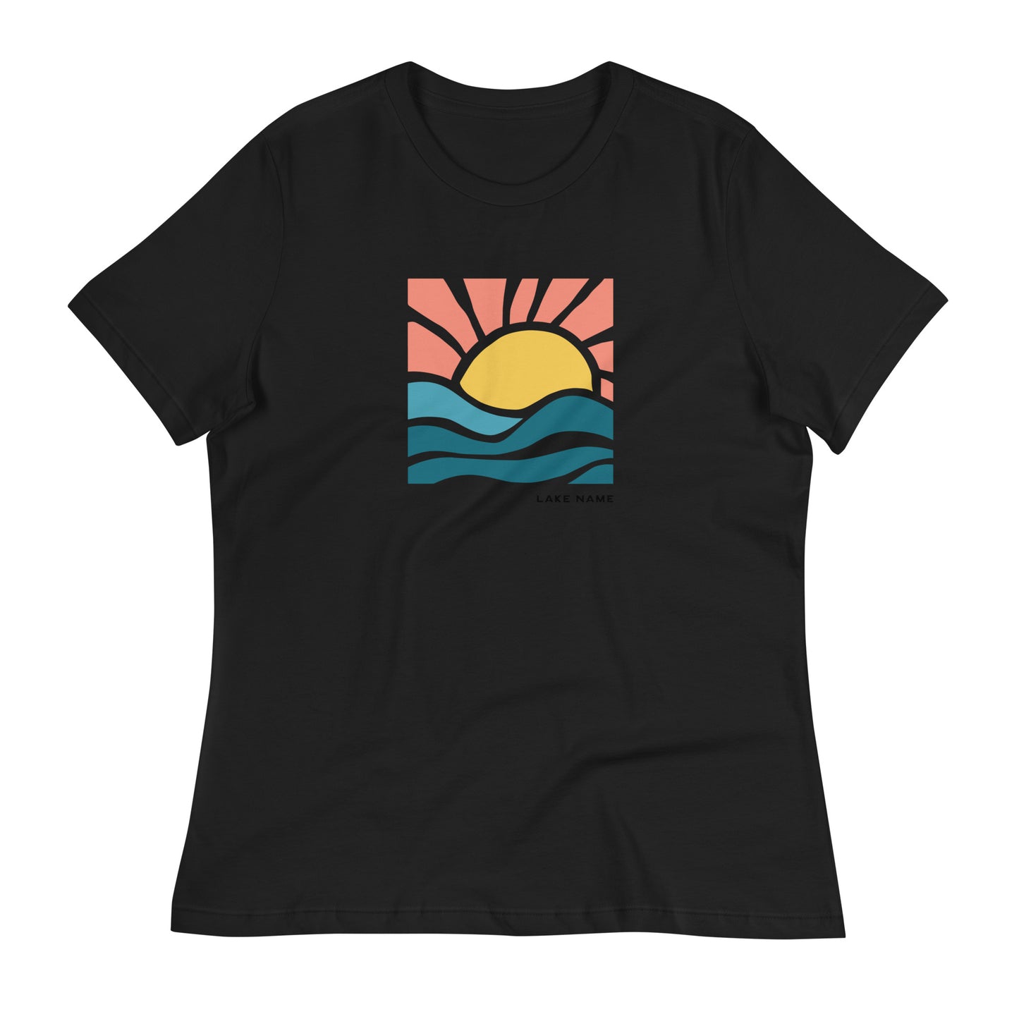 Pink Sky Custom Lake Logo Women's T-Shirt
