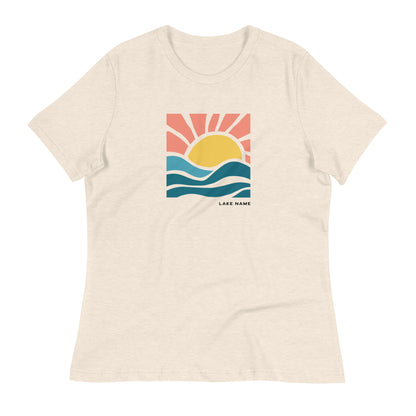 Pink Sky Custom Lake Logo Women's T-Shirt