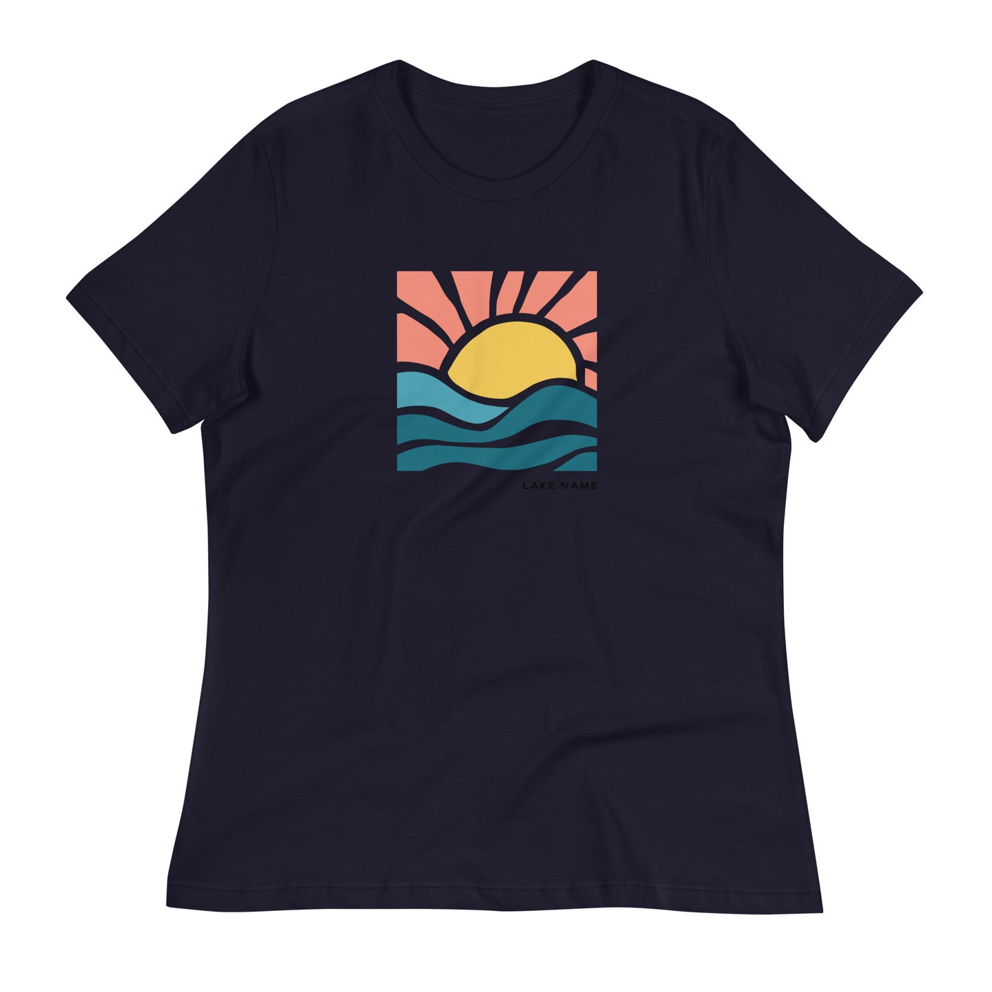 Pink Sky Custom Lake Logo Women's T-Shirt
