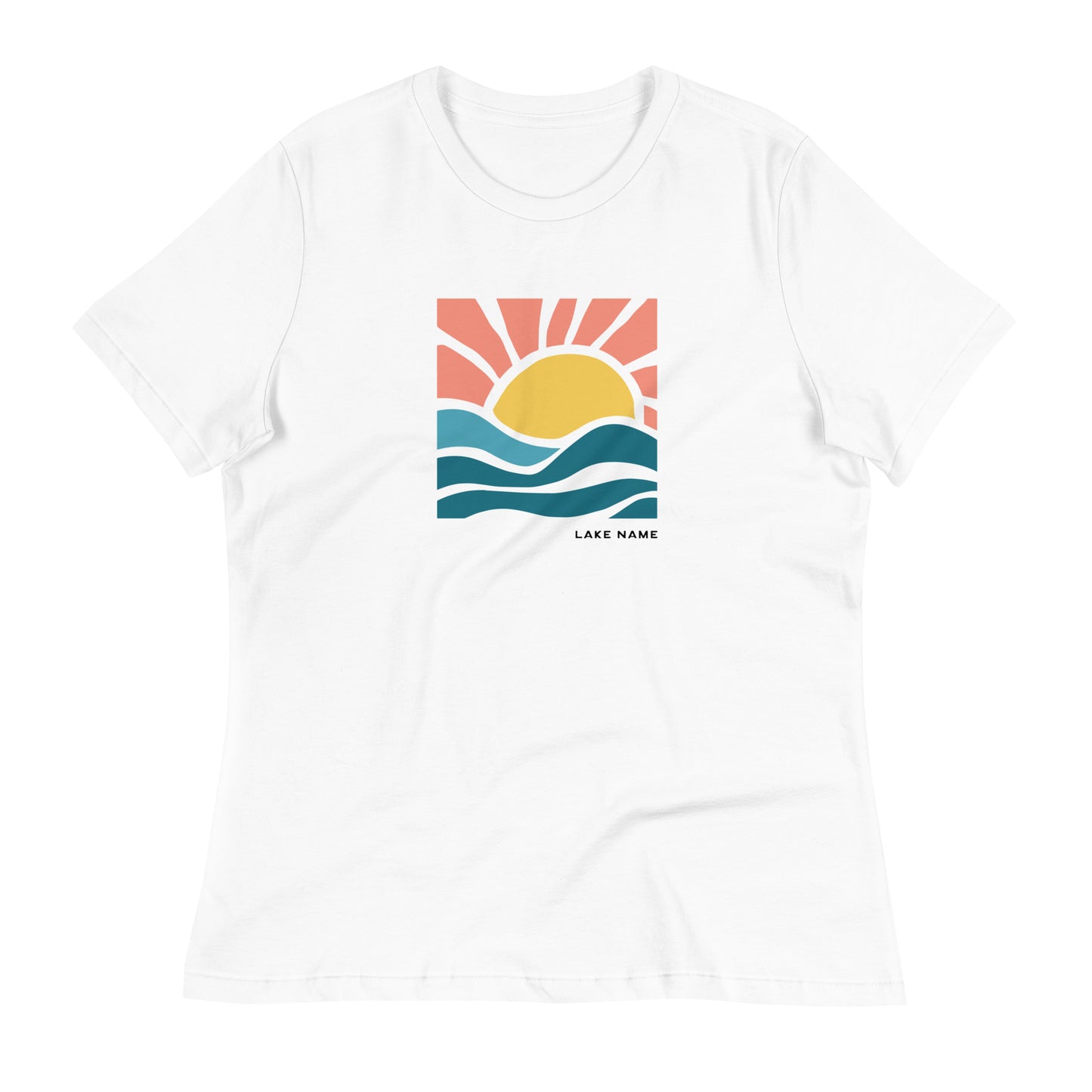 Pink Sky Custom Lake Logo Women's T-Shirt