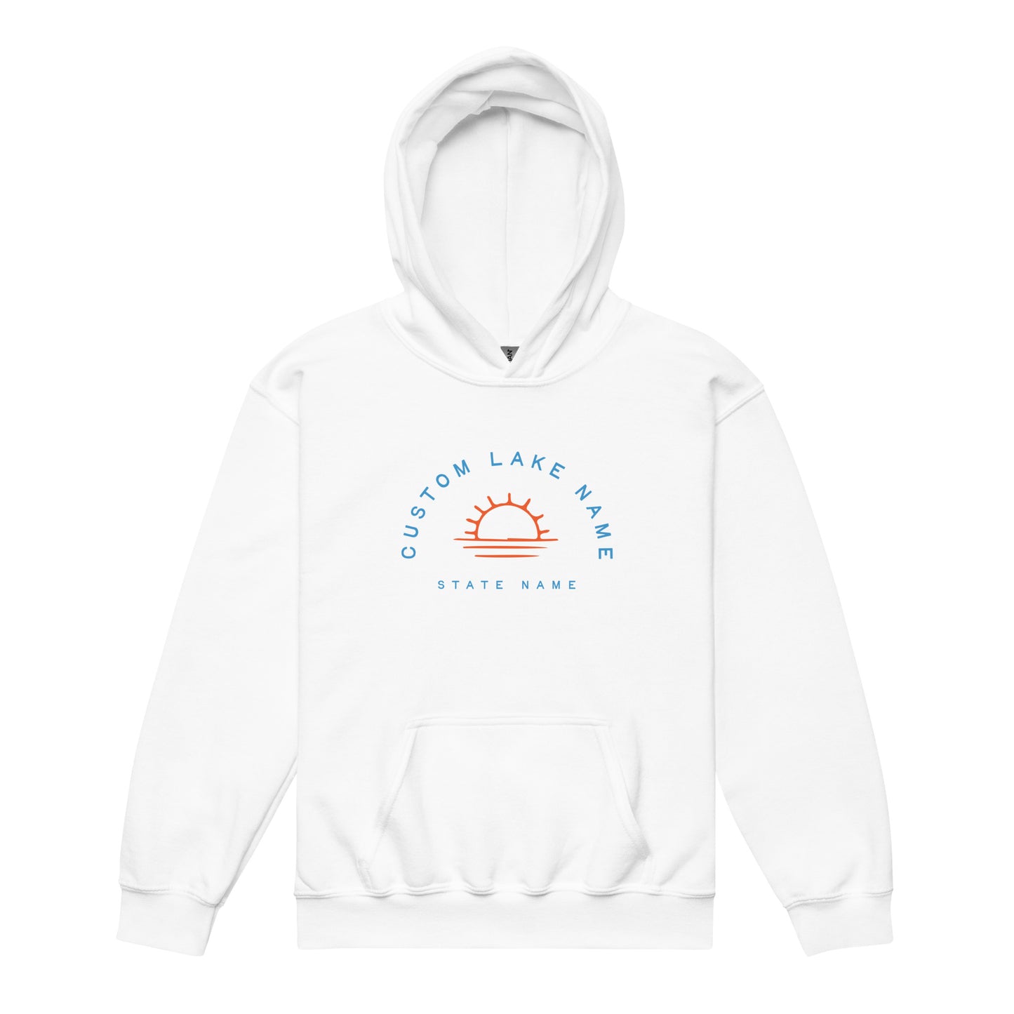 Sunset Logo Custom Lake Unisex Hoodie Youth