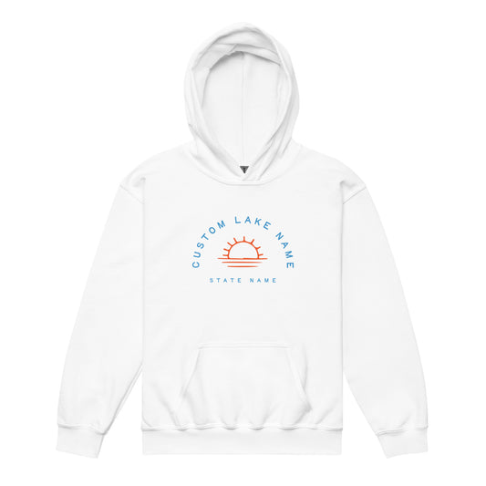 Sunset Logo Custom Lake Unisex Hoodie Youth