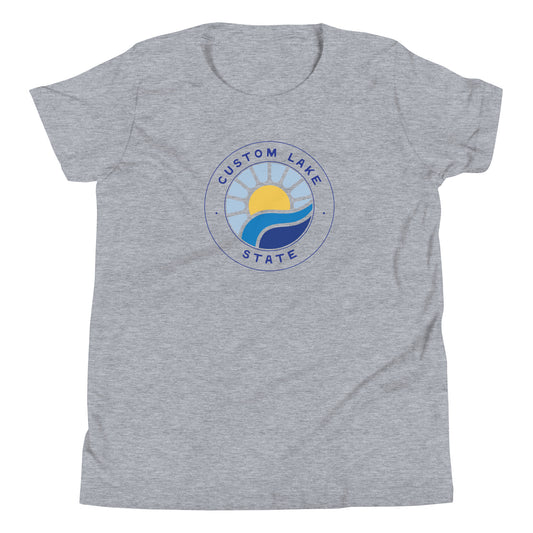 Waves Lake Logo Custom Short Sleeve T-Shirt Kids